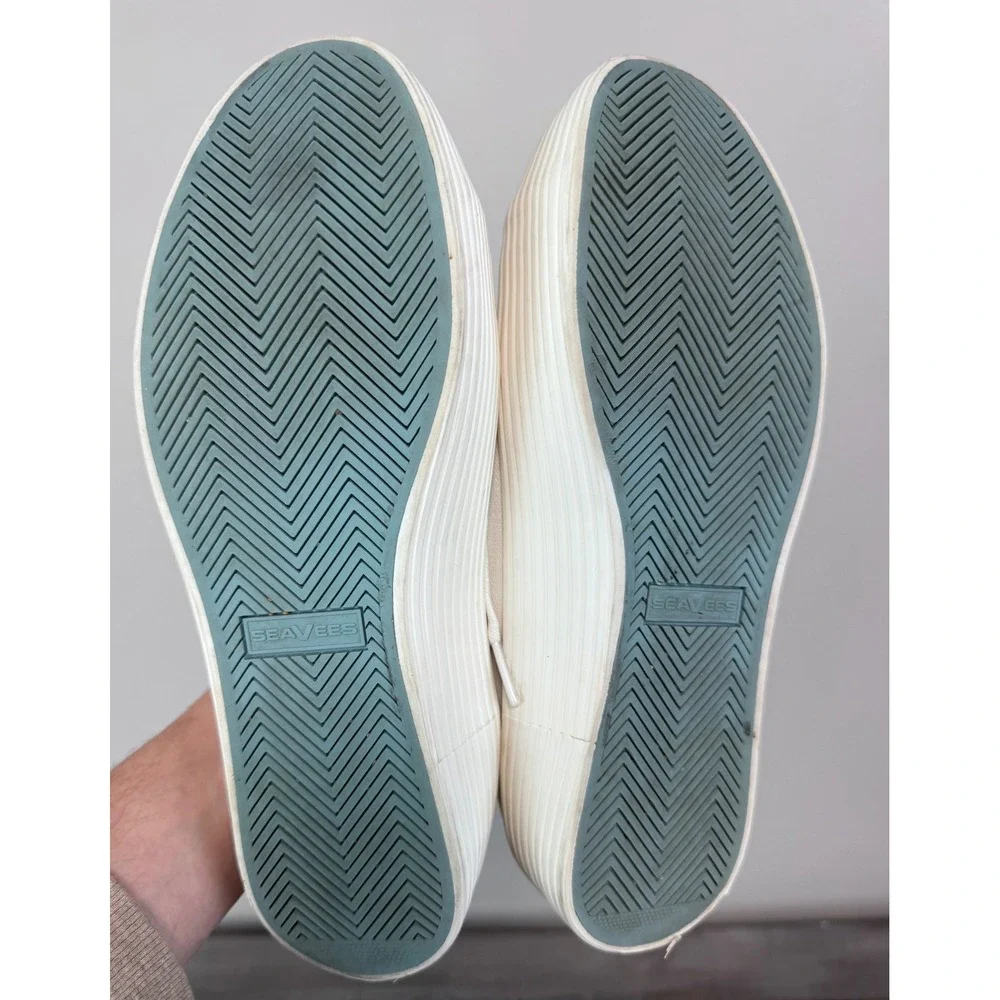 SeaVees Monterey Sneaker Platform Bleach‎ White Canvas Womens 9 California